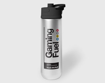 Gamers 'Gaming Fuel' Personalised Water Bottle