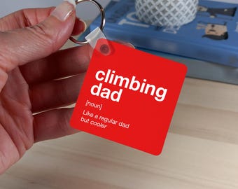 Climbing Dad Keyring|Keychain