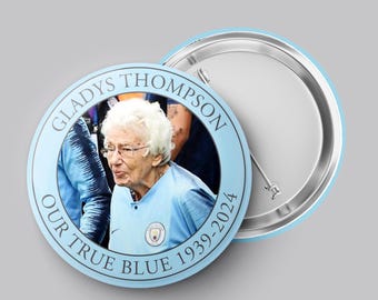 58mm Personalized Memorial Button Pin Badge: Remembrance Celebration