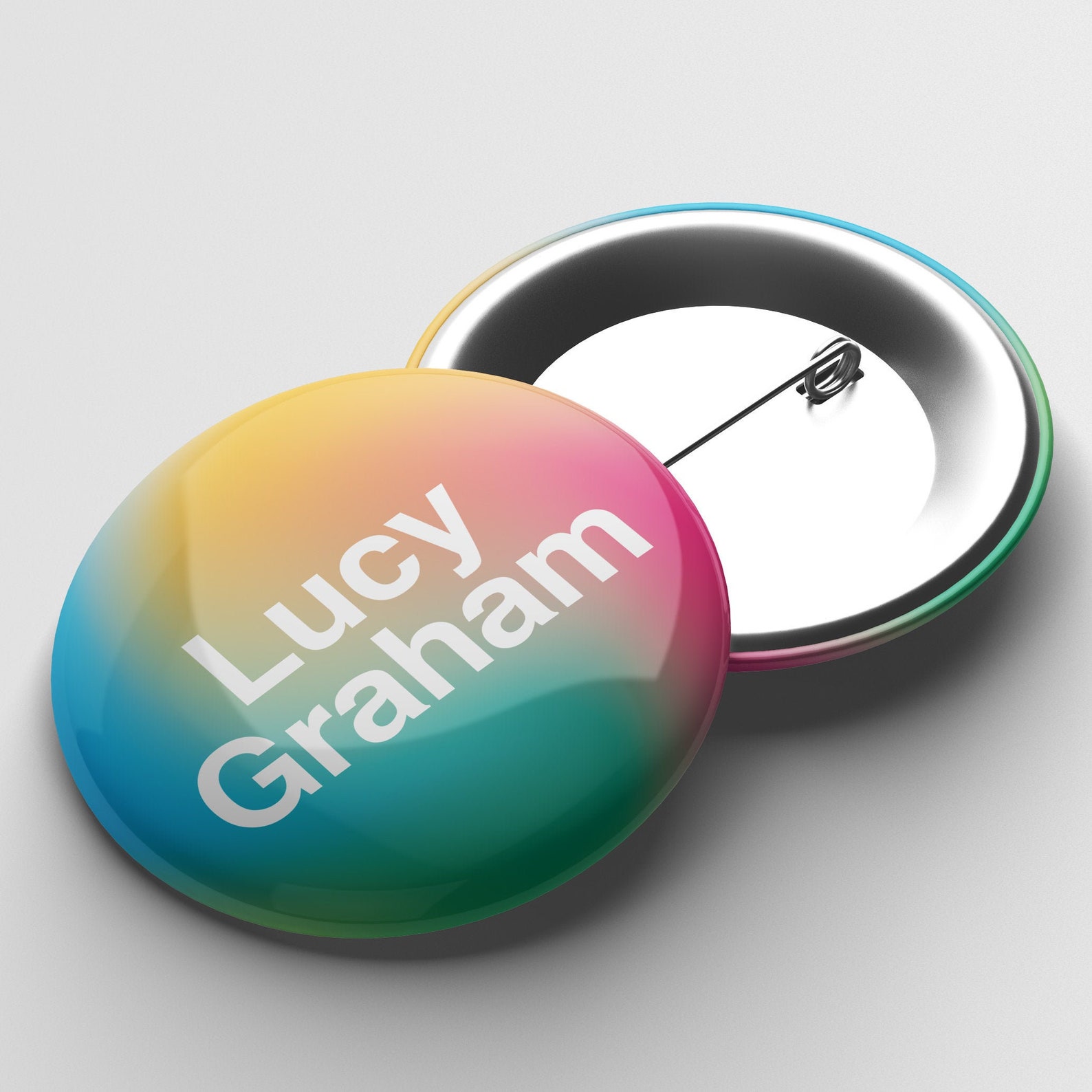 Name Badge Pin Button Etsy UK