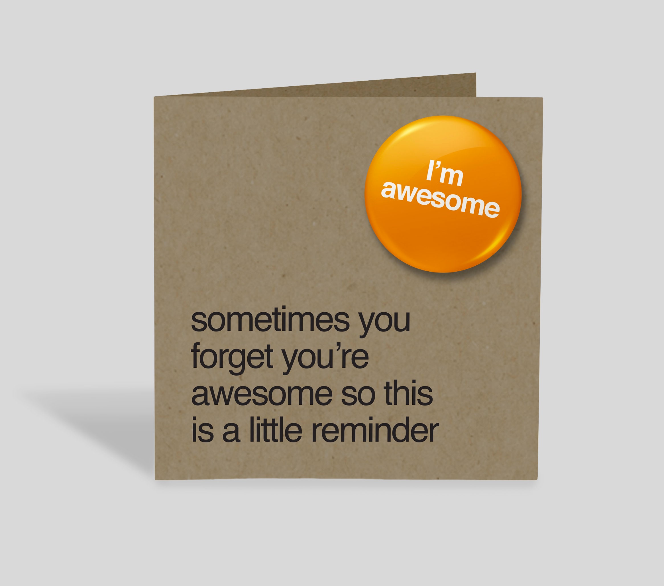 You're Awesome Card and Badge - Etsy UK