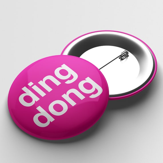Ding Dong Val Garland Glow up Badge Button Pin Etsy Israel
