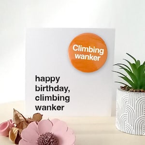Wanker-kaart en badge klimmen