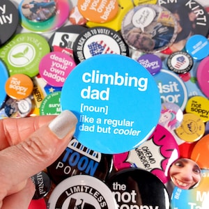 Climbing Dad Button Badge