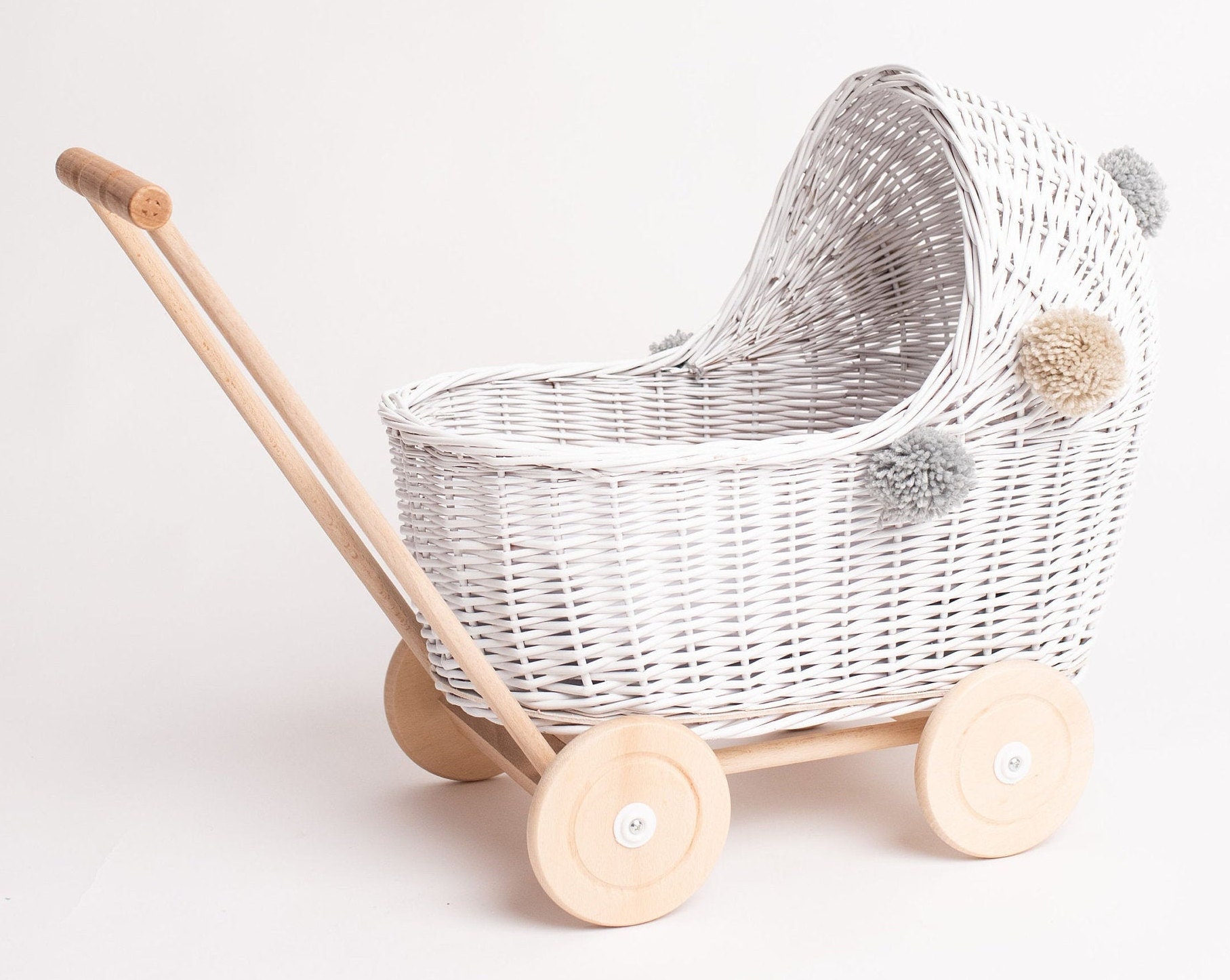 PREMIUM Wicker Dolls Pram Wooden Dolls Pram NAME KIDS Etsy