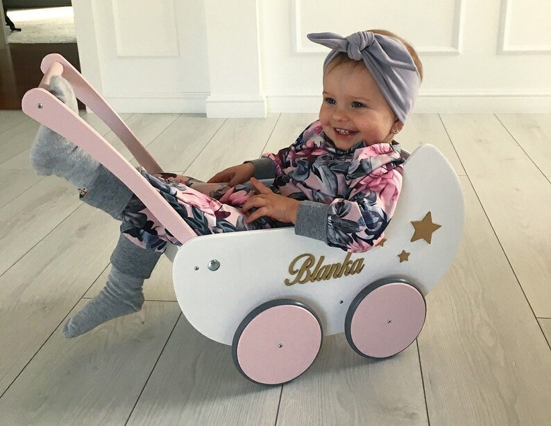 wooden dolls buggy