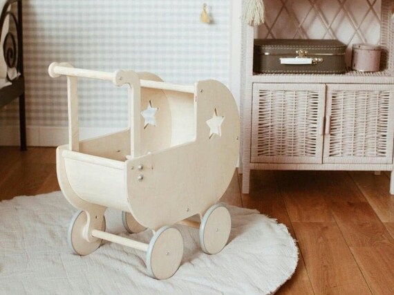 baby girl wooden pram