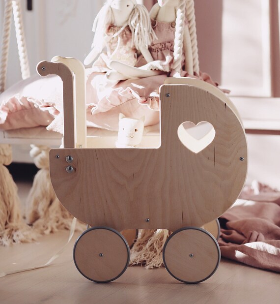 wooden dolls buggy