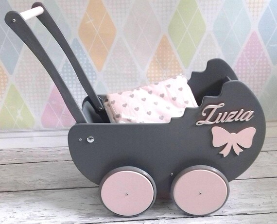 wooden dolls buggy