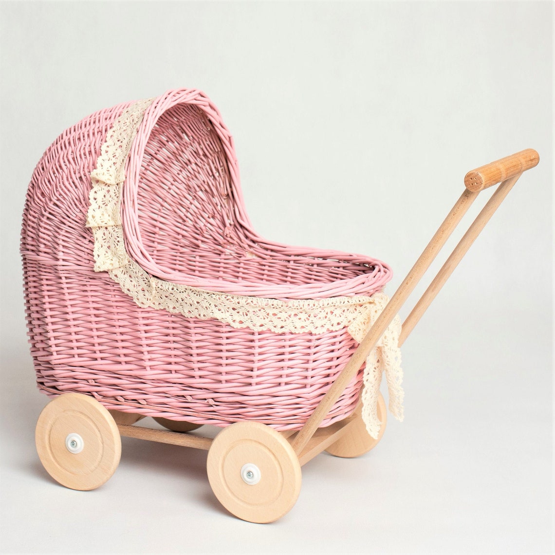 PREMIUM Quality Wicker Doll Pram Personalized With Child's Etsy