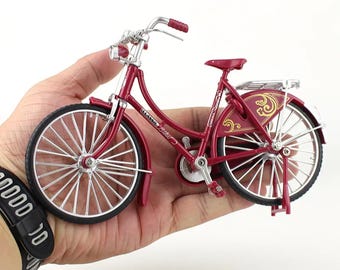 Mini 1:10 Diecast Mountain Bicycle Model, Metal Racing Bike Toy, Desktop Collector Decor
