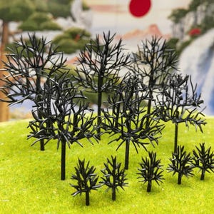 Miniature Model Trees: DIY Diorama Scenery, Train Layouts (50pcs)