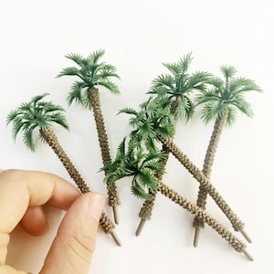 HO Scale Palm Trees (8-15cm): Miniature Train Scenery, Diorama Supply