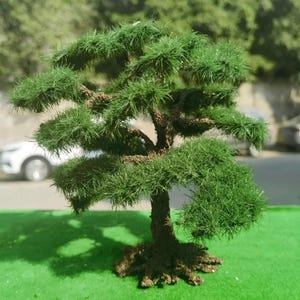 18cm Miniature Spruce Pine Tree – Realistic Green Model for Train Scenery, Railway Layout, Diorama, Landscaping, Craft Supply – 8cm