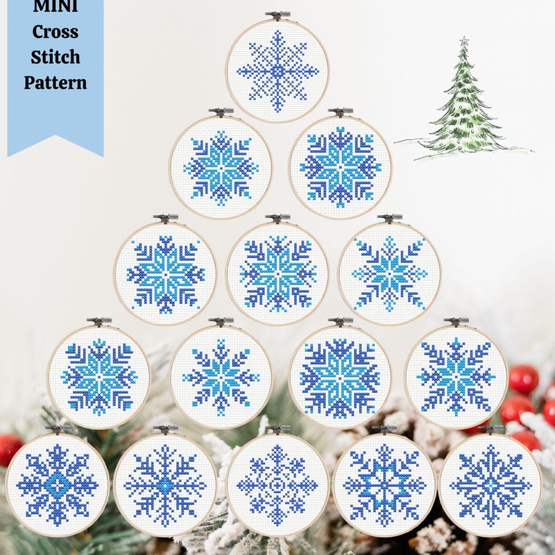 Snowflake Cross Stitch Pattern - Etsy