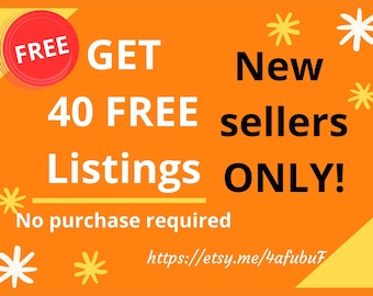 Etsy 40 FREE Listings For New Sellers, Open New Etsy Shop & Get 40 FREE Listings Sell on Etsy Link in Description No Purchase Required