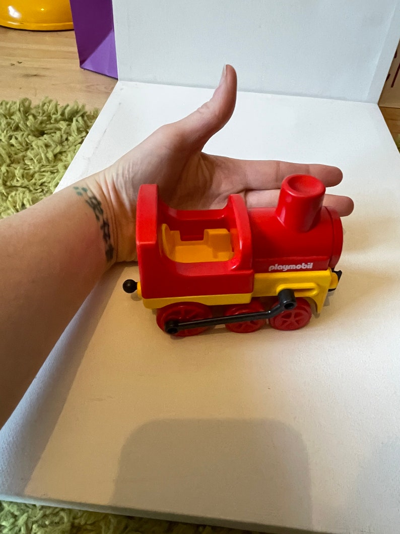 1990 Geobra Playmobil Train Vintage Wagon Toy Plastic Toy Etsy