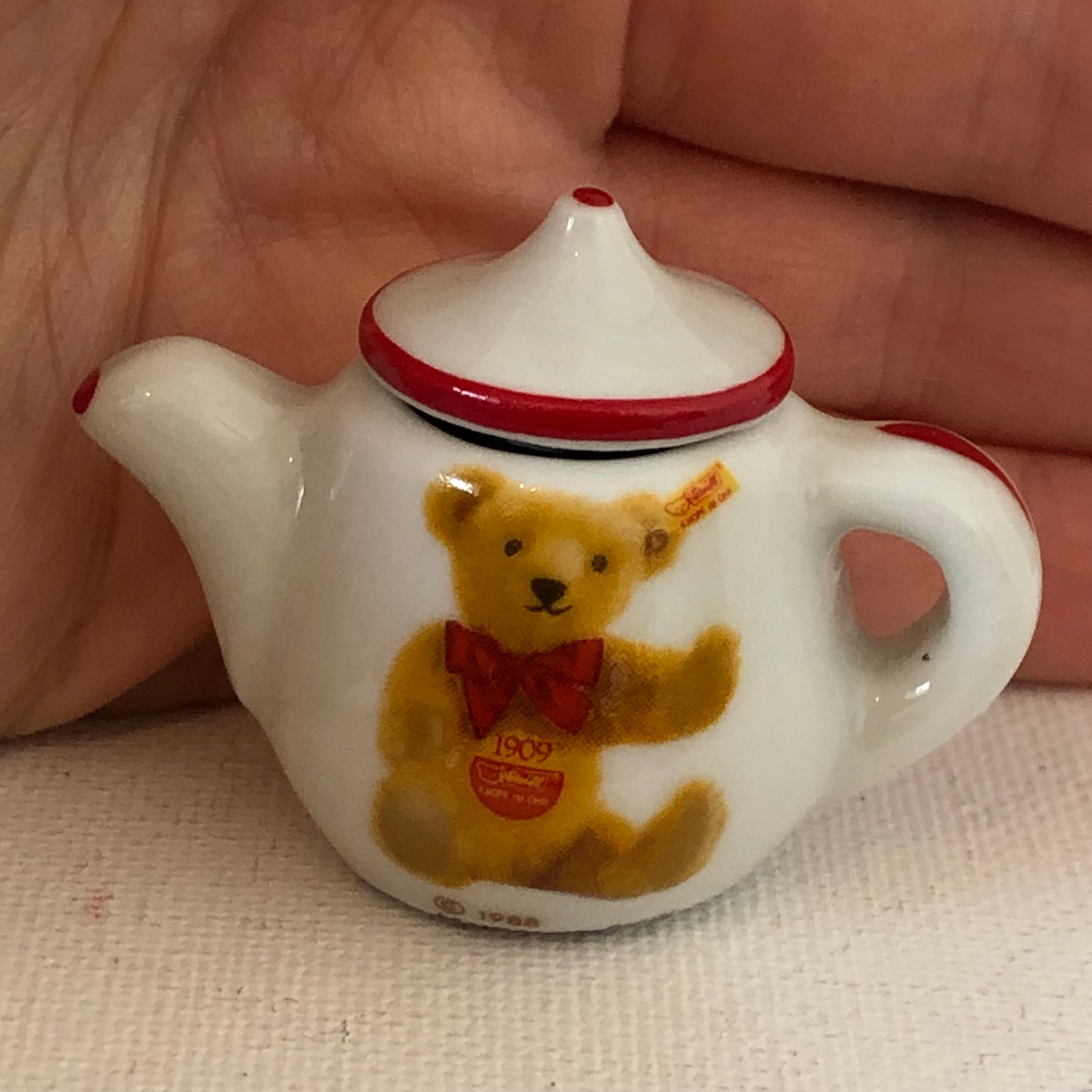 1988 Steiff Bear Tea Set miniature Margarete Steiff 1909 Etsy