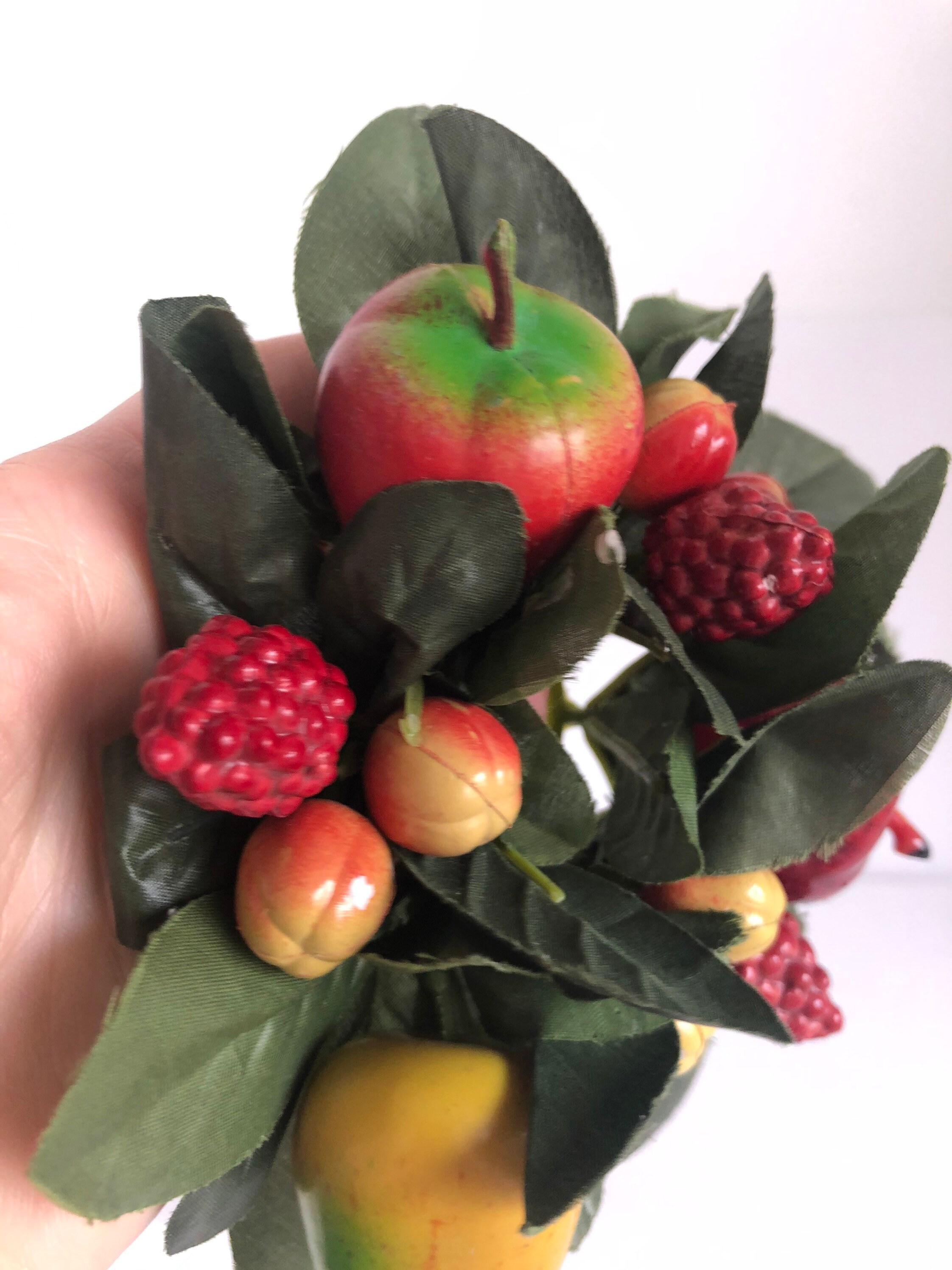 Vintage plastic fruit candle holder garnish dining room table Etsy