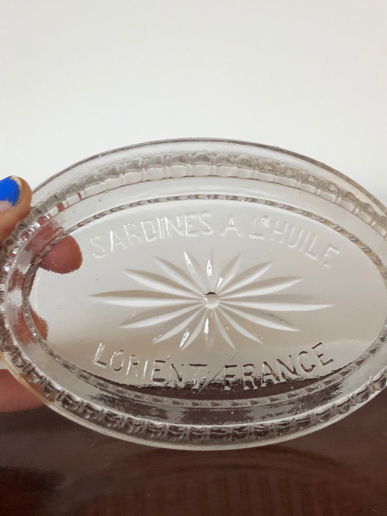 Vintage Sardines glass dish Sardines A L Huile Lorien France Etsy