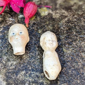 Antique porcelain doll parts bundle of 2 porcelain head marked porcelain torso marked foreign doll makers home decor