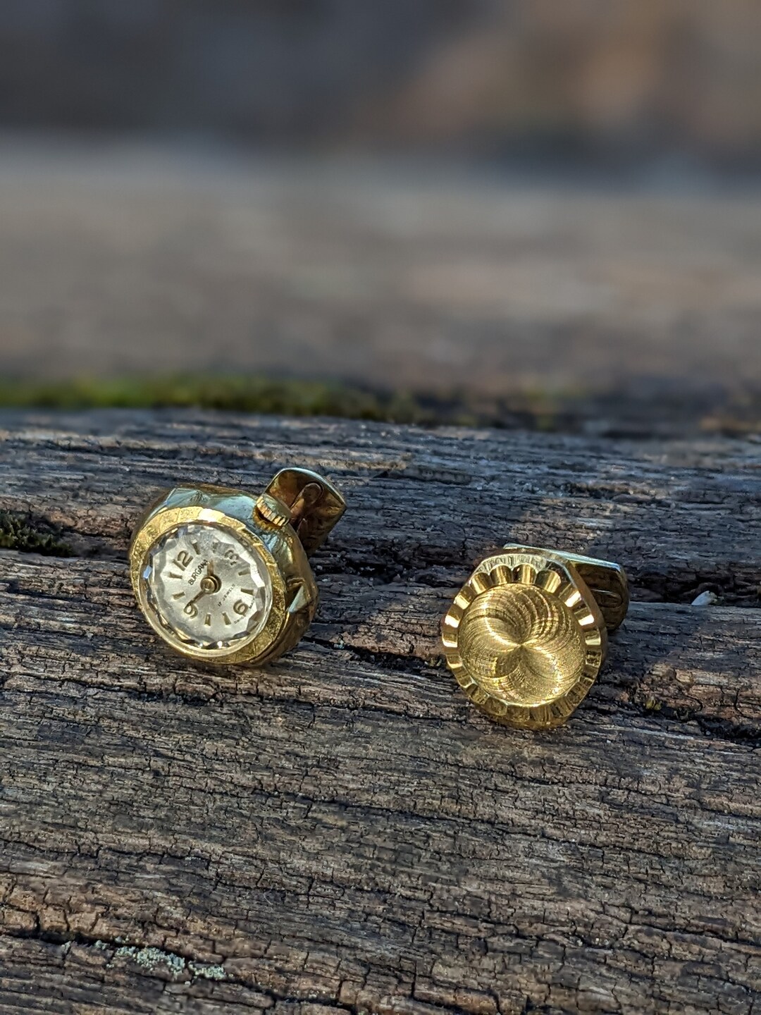 Amazing Vintage Burgana Cufflinks Watch Cufflinks Swiss Made Untested ...