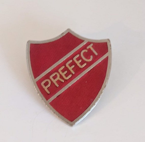 Red Prefect Badge For Schools Gold Plated Pin Badge