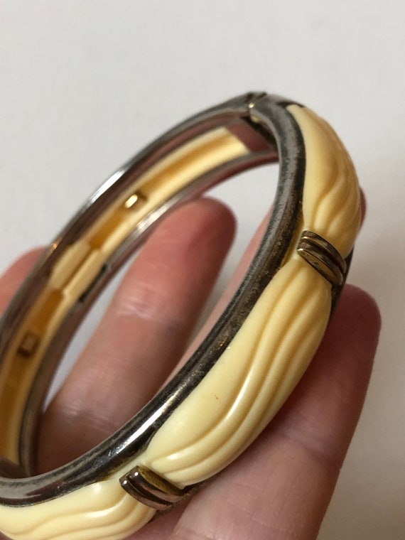 SALE metal and Celluloid bangles set of 2 collect… - image 5