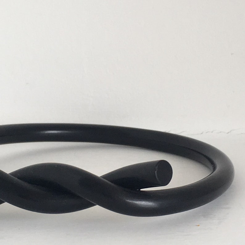 On Sale Rare antique black bakelite bangle with a large opening