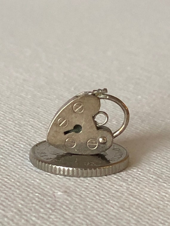 SALE Miniature ASJ sterling  silver heart pendant 