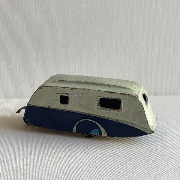 Vintage Mechano LTD Dinky Toys Metal Caravan antique toys metal toys collectible rare made in England distressed home decor Rare collectible