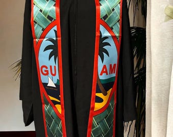 Coconut Weave Guam Seal Graduation Sash
