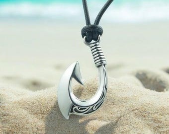 Stainless Steel Tribal Hook Necklace