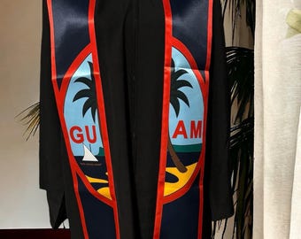 Blue Guam Seal Graduation Sash