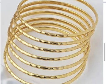 Gold 7 Day Bangle Bracelets