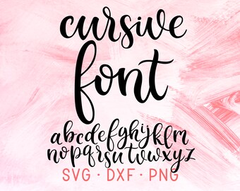 Calligraphy Font SVG, Modern Script Font, Wedding Font, Silhouette Cricut Font, Monogram Font SVG Download, Font Bundle, Alphabet Cut File