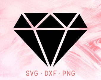 Download Crystal SVG DXF PNG Raw Crystal Svg Diamond Svg Crystal | Etsy