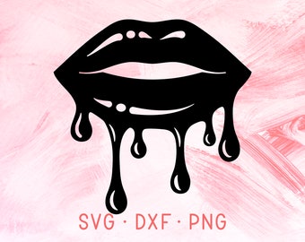 Download Dripping lips svg | Etsy