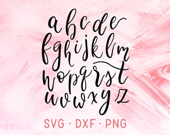 SVG Font, Calligraphy Fonts SVG, Font Cut File, Modern Calligraphy Font SVG, Alphabet Cut File Svg, Font Bundle, Silhouette / Cricut Font