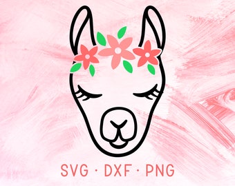 Download Lama Face SVG DXF PNG Llama Face Svg Alpaca face Svg Llama ...