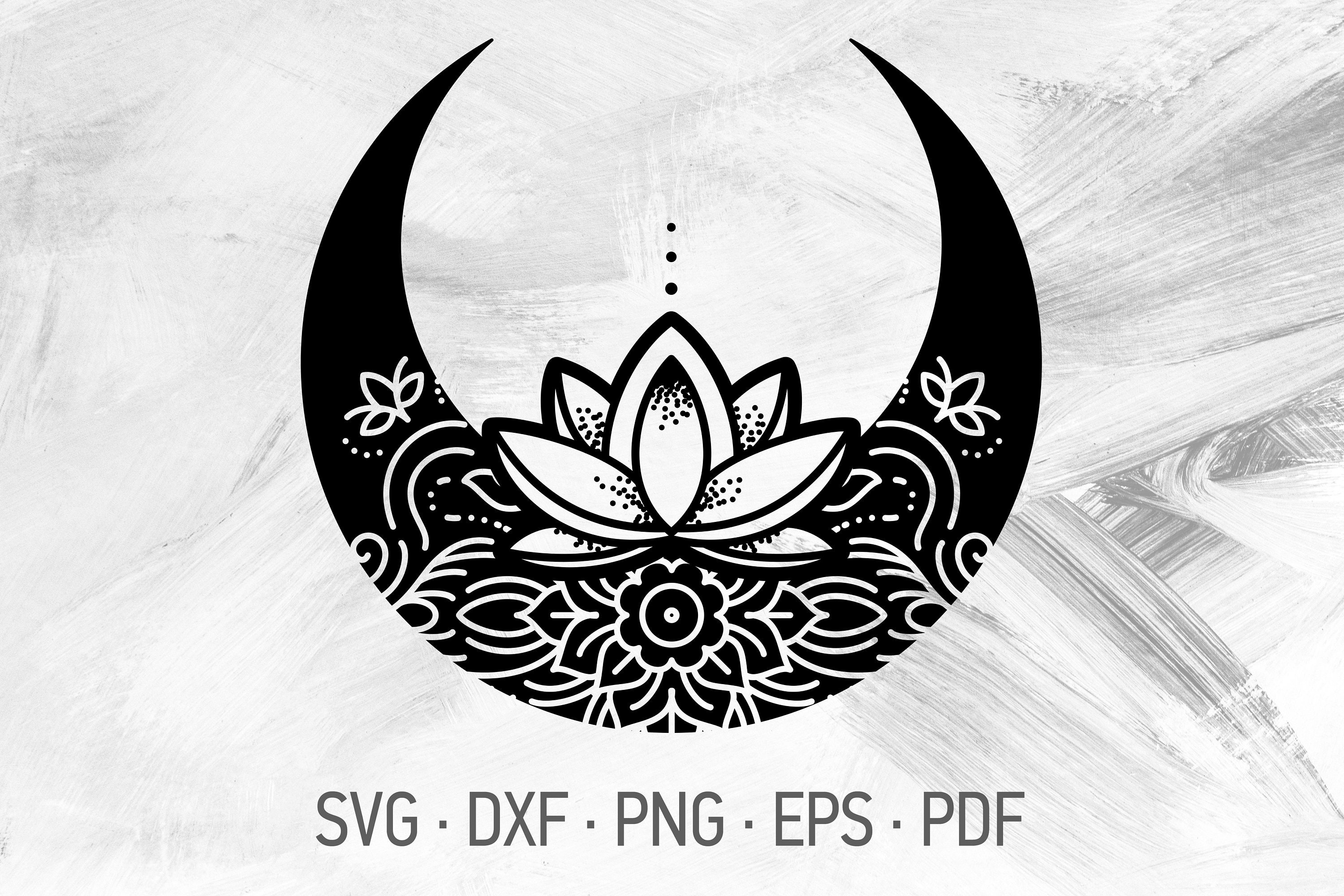 Lotus Moon Mandala SVG Cricut Cut Files Celestial Symbol - Etsy Lotus Moon Mandala SVG Cricut Cut Files Celestial Symbol - Etsy