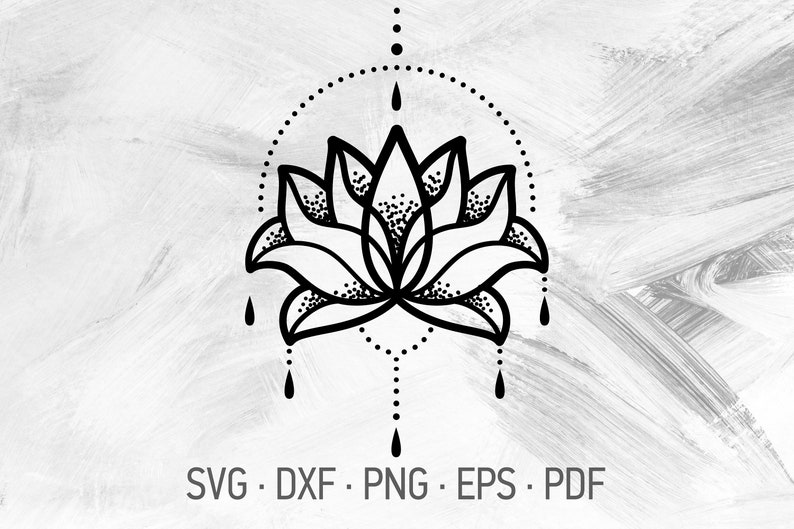Download Lotus Tattoo Design SVG Files For Cricut Lotus Flower Line ...