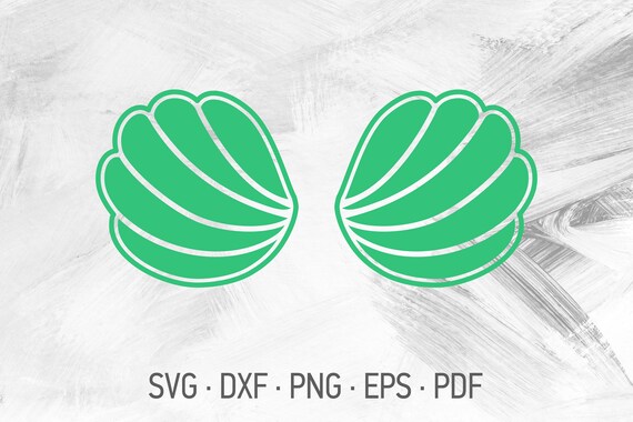 Sea Shells Bra SVG Files For Cricut Mermaid Costume Design - Etsy México