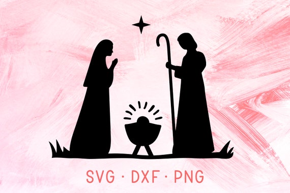 Download Nativity SVG DXF PNG Cricut Cut Files Simple Christmas | Etsy