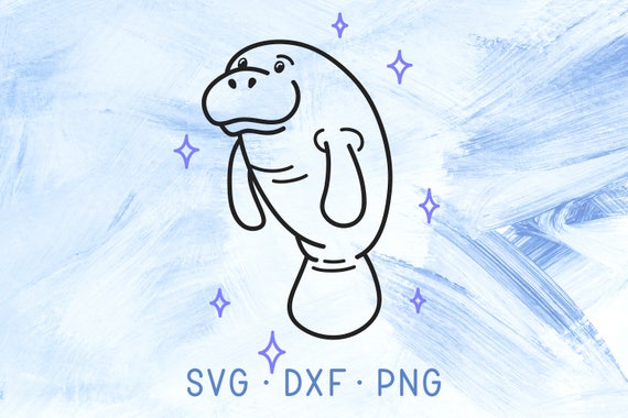 Download Manatee Svg Dxf Png Sea Cow Svg Manatee Cut File Svg File Etsy