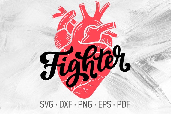 Download Heart Fighter Svg Cricut Cut Files Anatomical Heart Chd Etsy