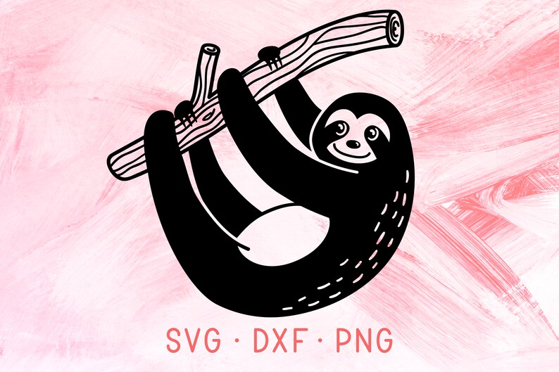 Download Sloth SVG DXF PNG Cricut Silhouette Cut Files Cute & Funny ...