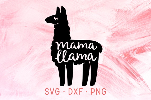 Download Mama Llama Svg Dxf Png Baby Alpaca Cute Lama Animal Clipart Etsy