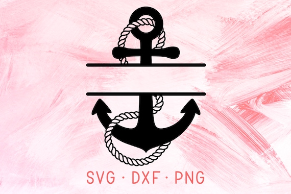 Download Split Anchor Monogram Svg Dxf Png Files For Cricut Anchor Etsy