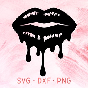 Fashion Plaid Drip Lips SVG Print and Cut Lips Dripping -  Norway